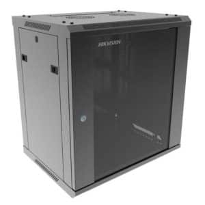 Rack Hikvision 12U de pared con puerta de vidrio templado