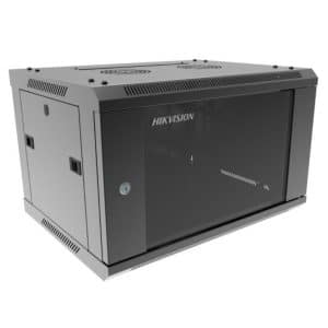 Rack Hikvision 6U de pared con puerta de vidrio templado