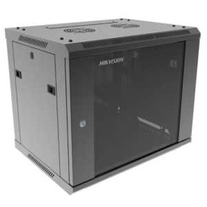 Rack Hikvision 9U de pared con puerta de vidrio templado