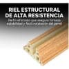 Riel para Panel Divisor Separador Ambientes 3m BEIGE