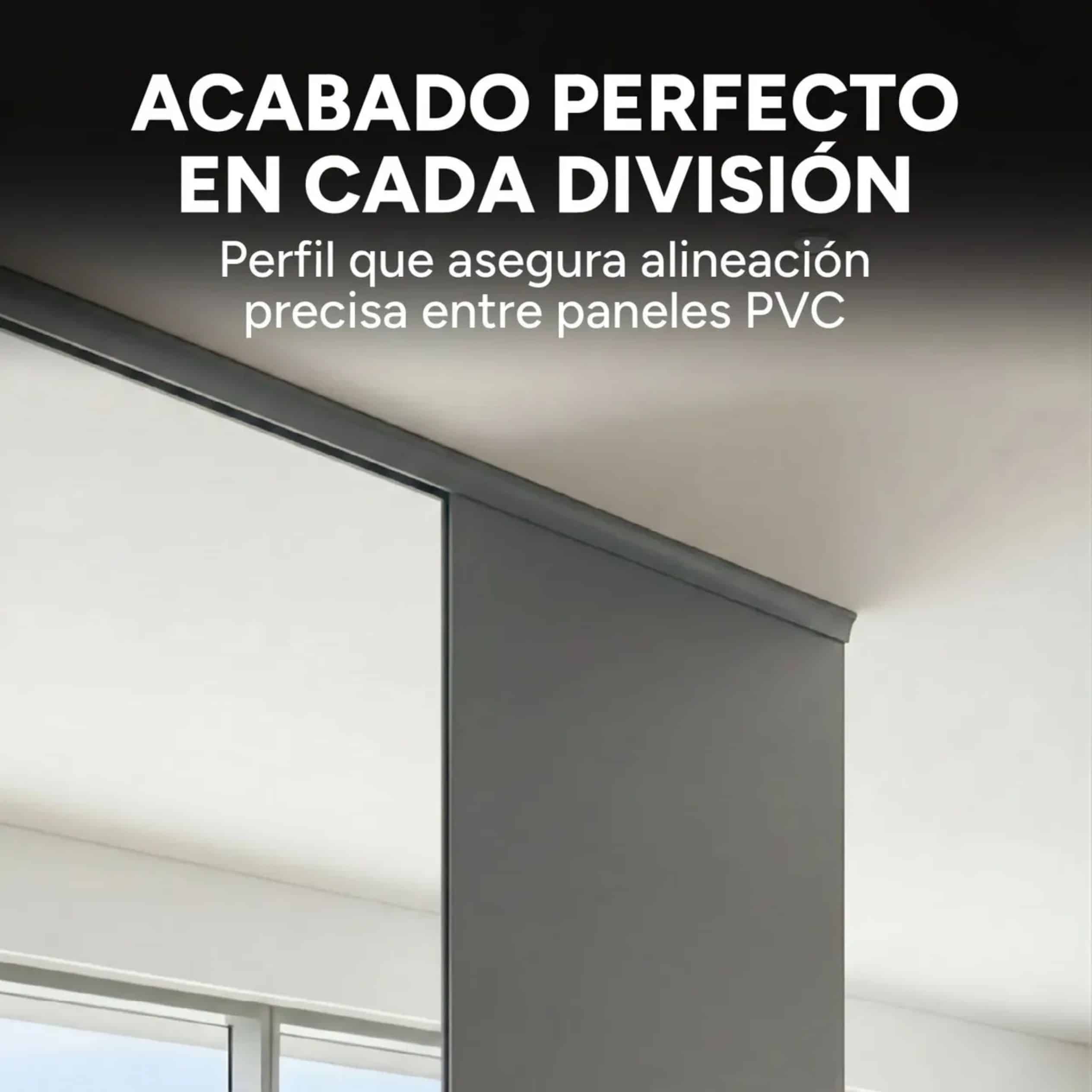 Riel para Panel Divisor Separador Ambientes 3m GRIS