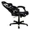Silla Gamer Nibio Savage negro con blanco - Se reclina
