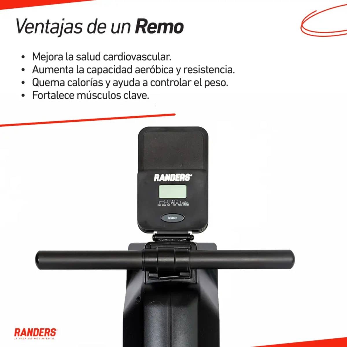 Simulador De Remo Magnetico Randers Arg-903-x De Acero