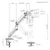 Soporte de escritorio Brateck con brazo articulado 17''-32''