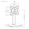 Soporte de escritorio Brateck giratorio hasta 65''