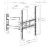 Soporte para TV móvil hasta 65'' 35kg