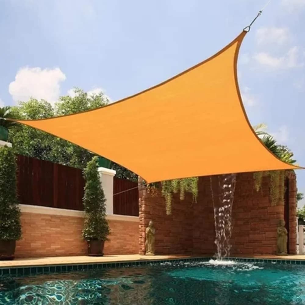 Toldo Vela Sombra viento/granizo Uv 2*2 Mts Cuadrado Beige