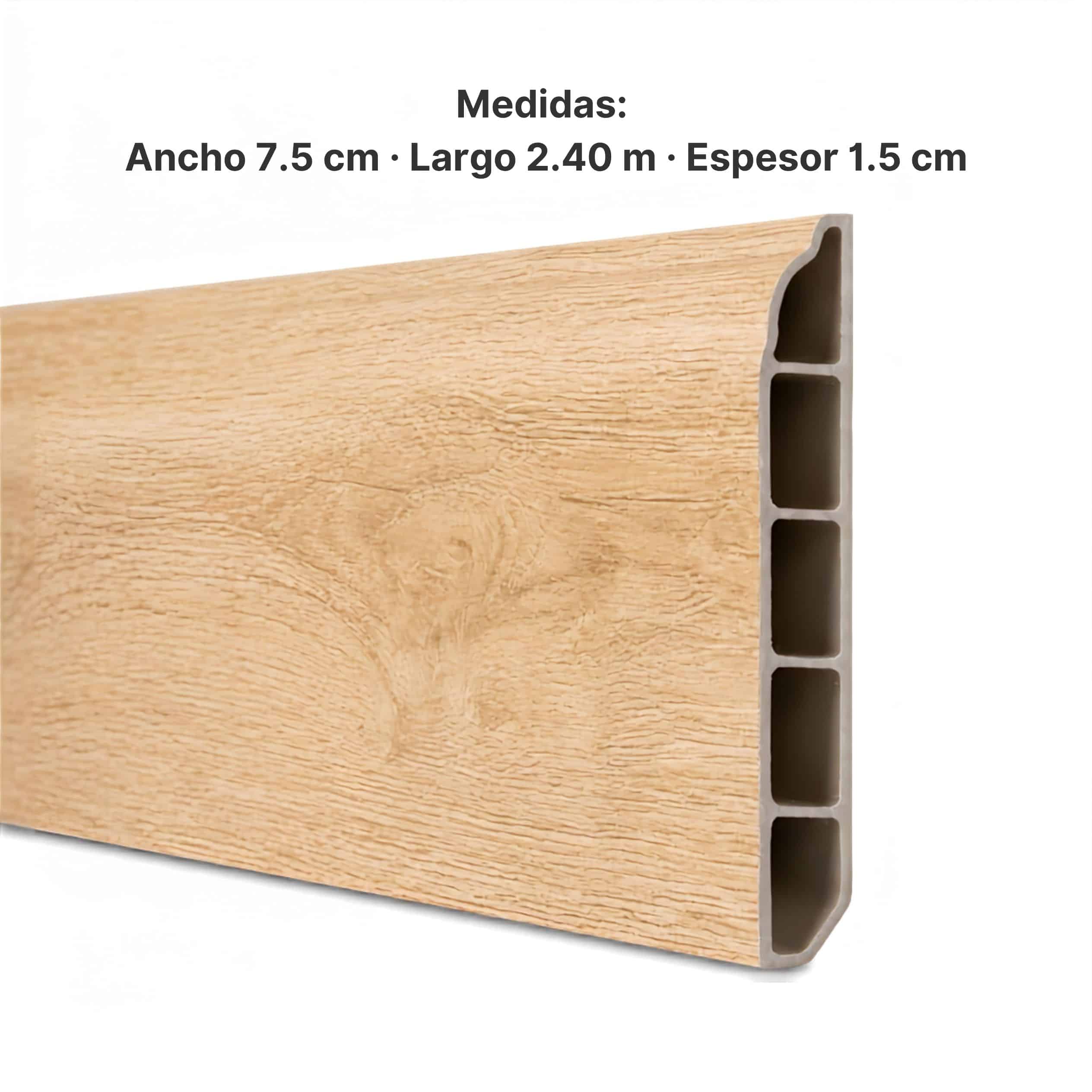 Zócalo SPC 05002 Símil Madera Natural 2,40 m Resistente
