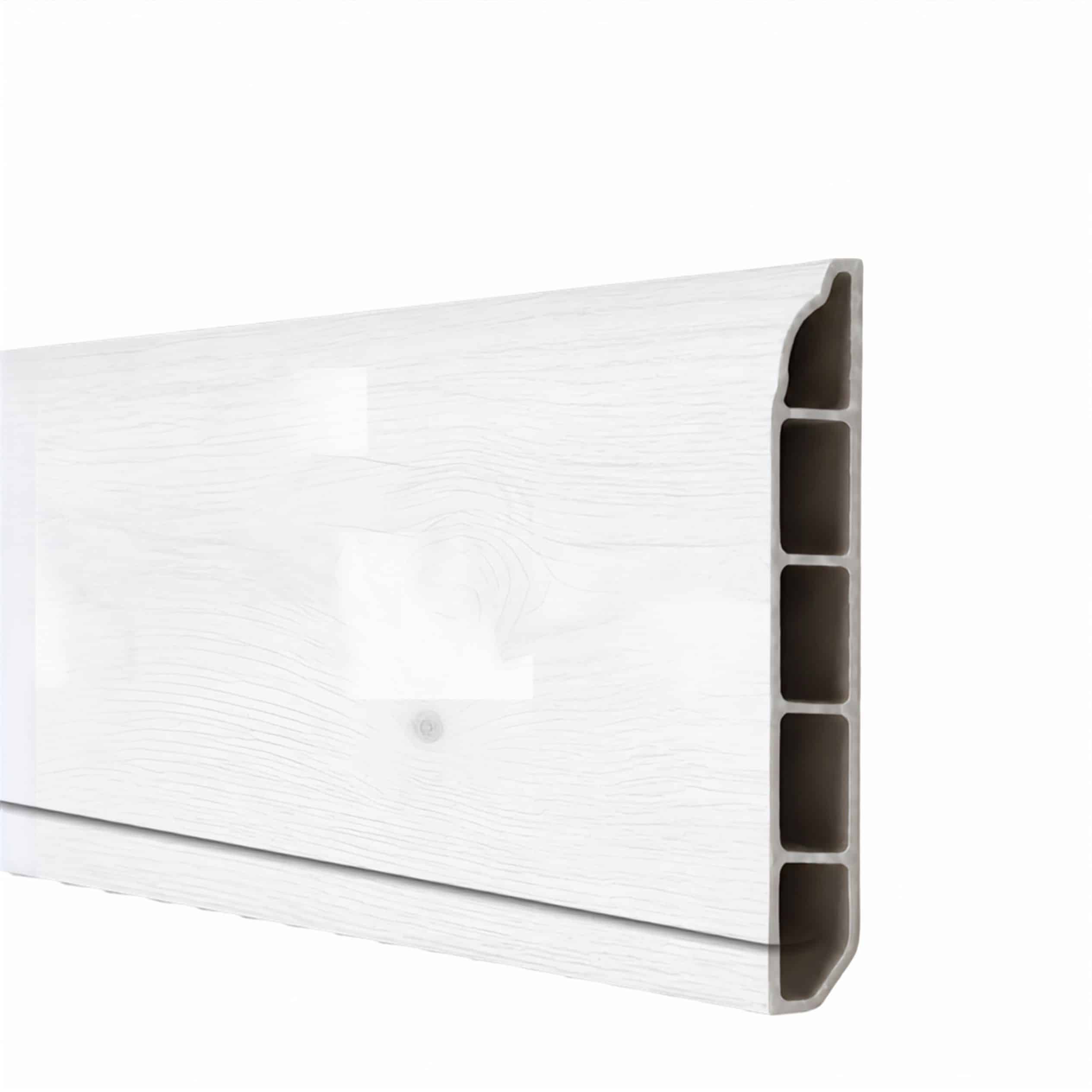 Zócalo SPC 05005 Símil Madera Blanco 2,40m Resistente al Agu
